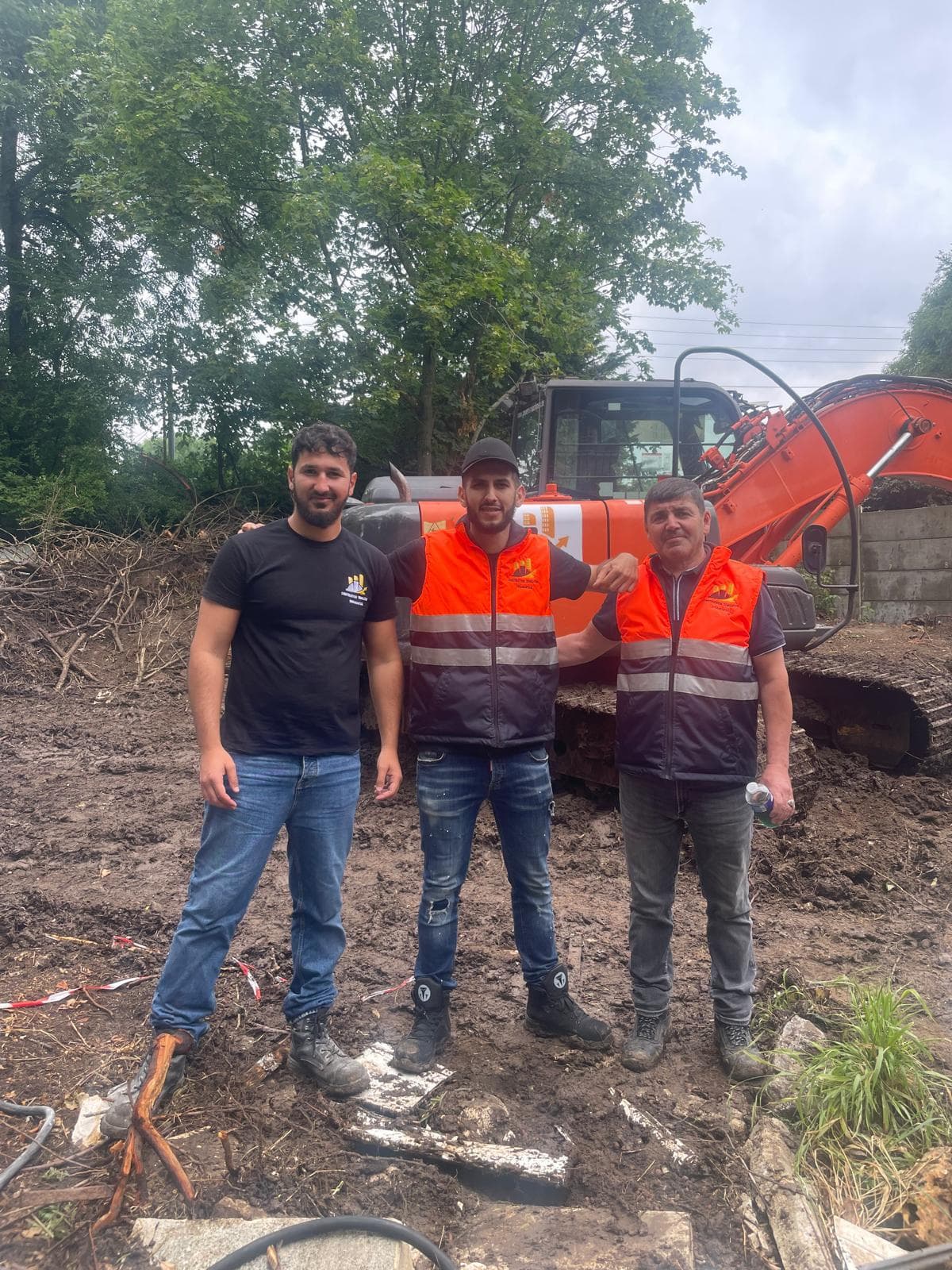 L'équipe CDD sur un chantier de terrassement